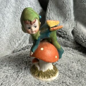 Vintage Porcelain Pixie Elf Leprechaun Figurine